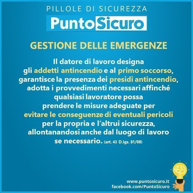 La Gestione Delle Emergenze Sul Luogo Di Lavoro